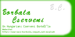 borbala cserveni business card